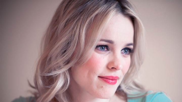 Rachel Mcadams Red Lips Smiling Side Face Closeup